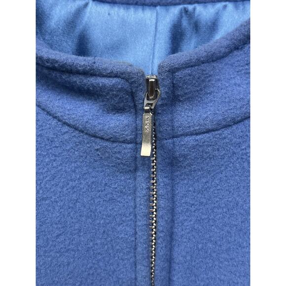 Vintage Mainbocher Jacket Womens Size 14 Blue Full Zip Wool Cashmere Blend - Picture 6 of 7